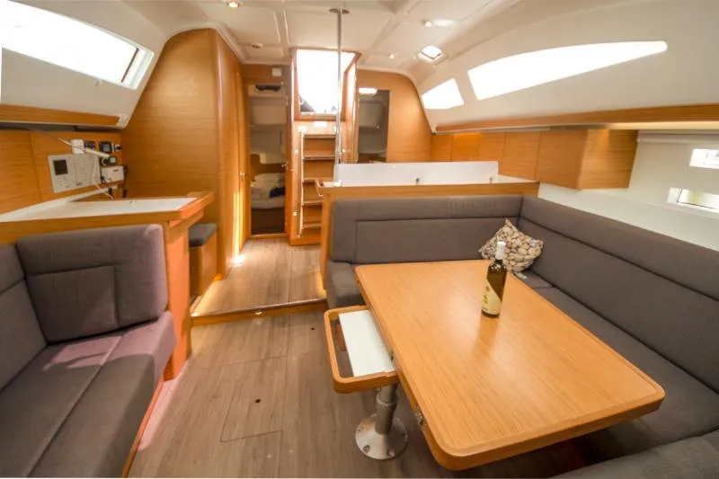 Salon of No Limits, a Elan Impression 45 sailboat at Tribunj, Croatia
