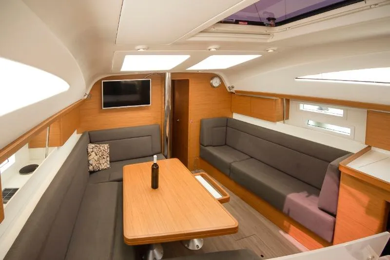 Salon of No Limits, a Elan Impression 45 sailboat at Tribunj, Croatia