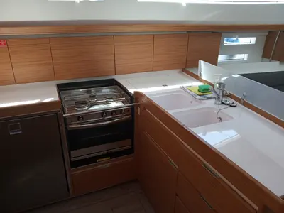 Galley of No Limits, a Elan Impression 45 sailboat at Tribunj, Croatia
