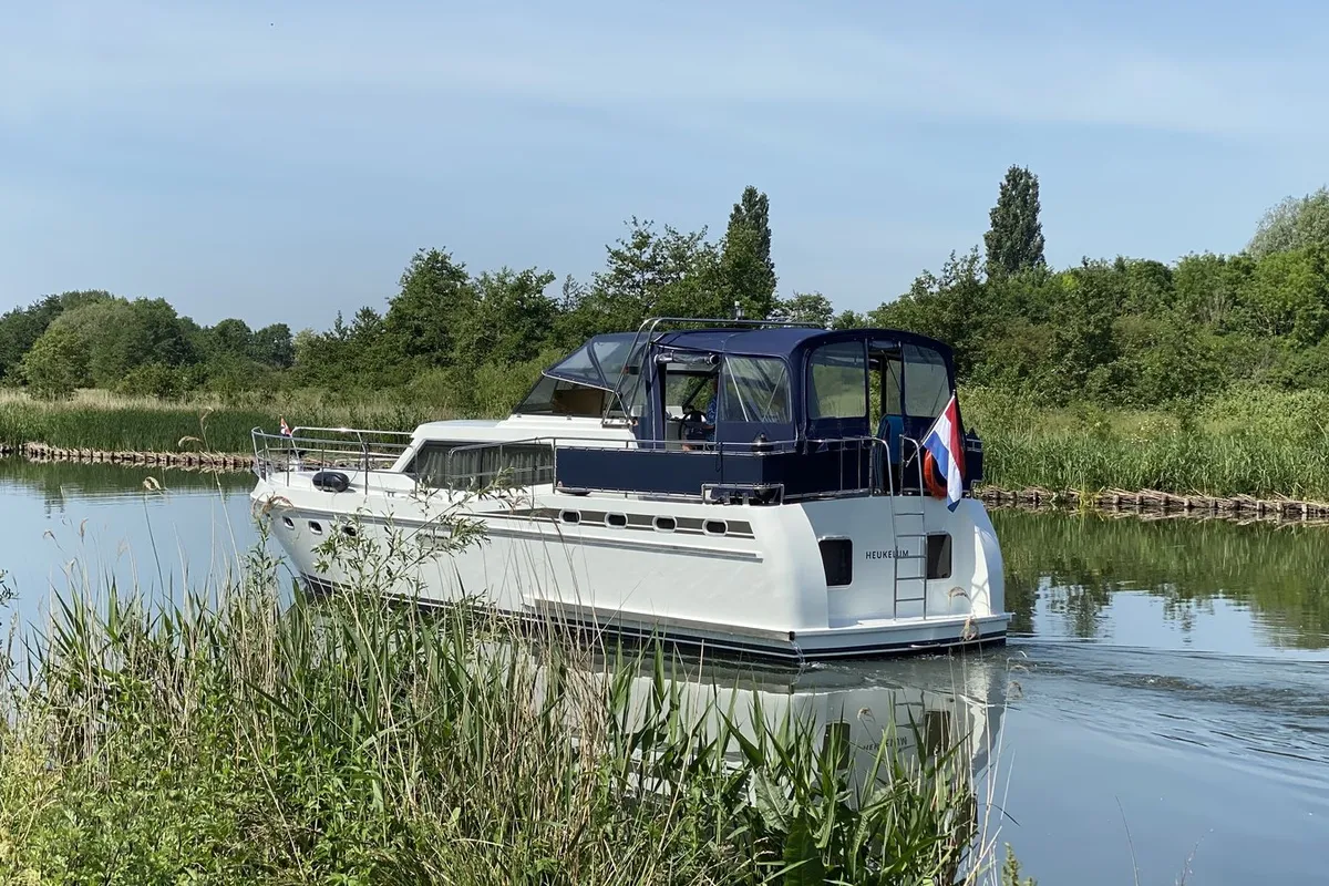 Exterior view of Atlas, a Tyvano 1400 motorboat at Heukelum, Netherlands