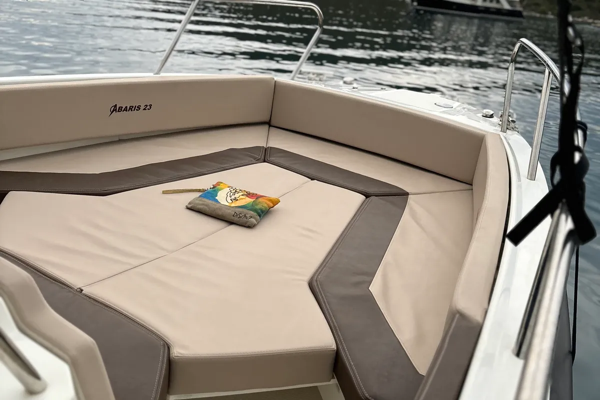 Deck of No_name, a Gulet Arrow Abaris 23 motorboat at Grad Trogir, Croatia