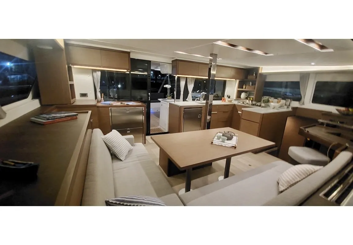 Salon of BYC PARATY, a Lagoon 46 catamaran at Angra dos Reis, Brazil