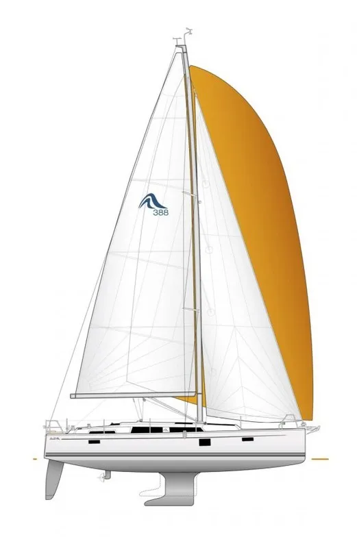 Lady Marga, a Hanse 388 sailboat at Dénia, Spain
