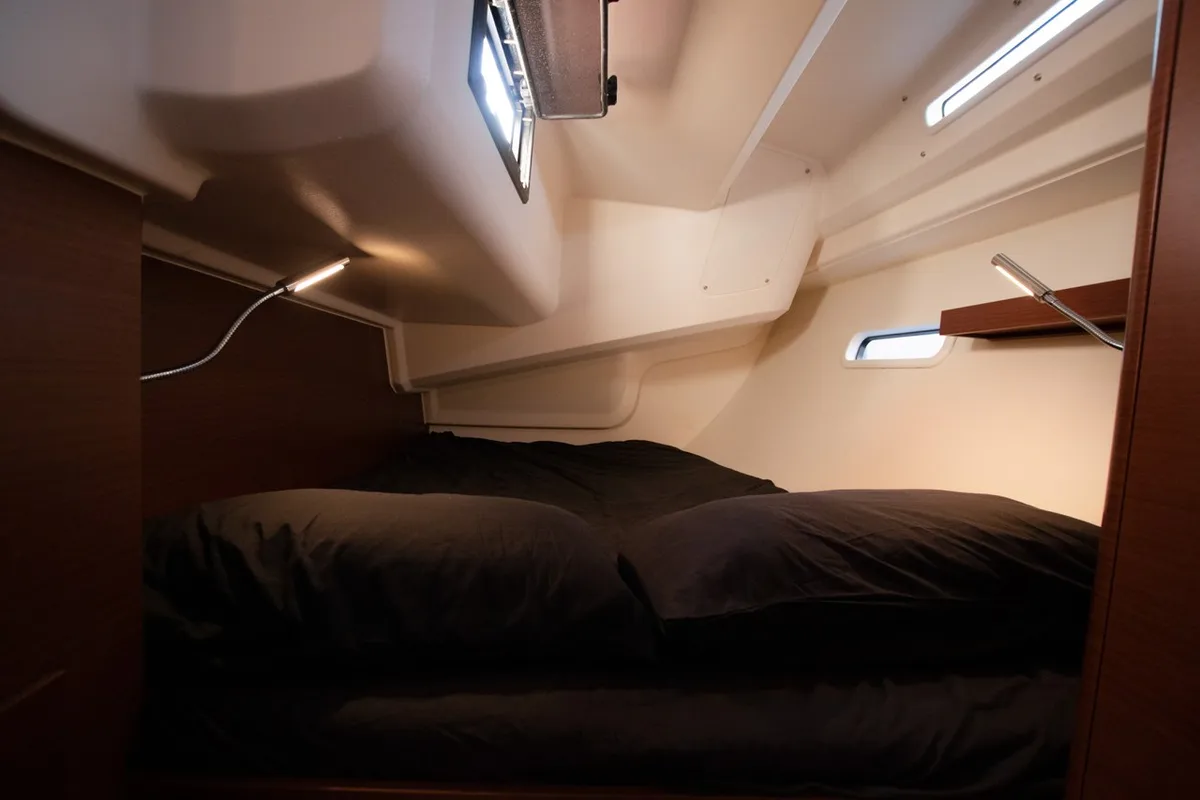 Cabin on Lady Marga, a Hanse 388 sailboat at Dénia, Spain