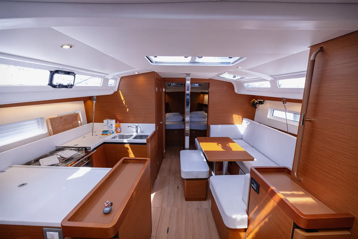 Galley of Mikkamakka, a Jeanneau Sun Odyssey 440 sailboat at Kaštela, Croatia