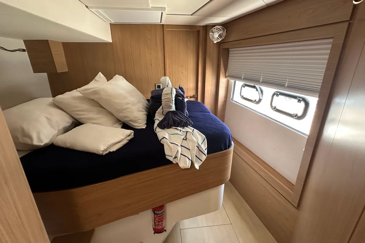 Cabin on Freedom, a Bali 4.8 catamaran at Parham Town, British Virgin Islands