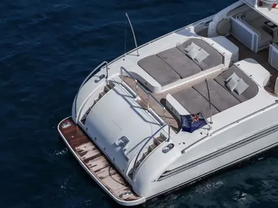 A4 White, a Arno Leopard 27 motor yacht at Grimaud, France