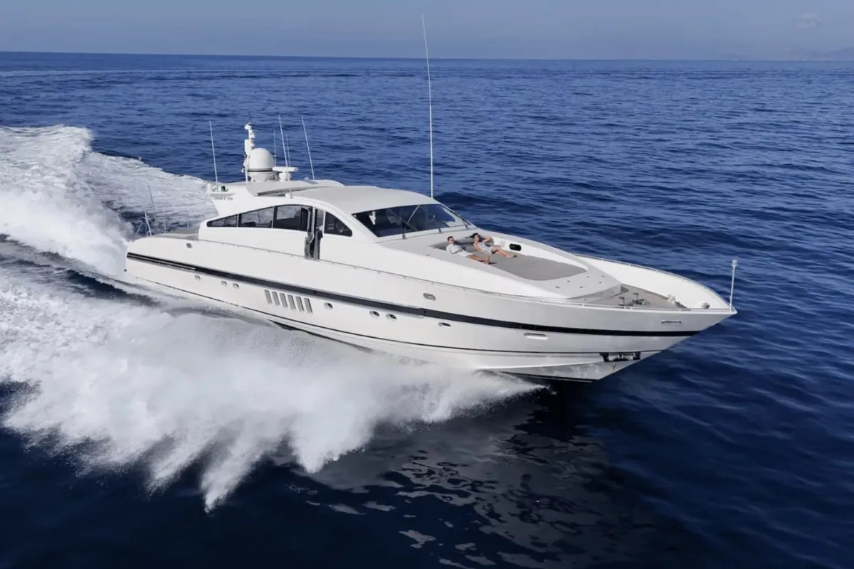 A4 White, a Arno Leopard 27 motor yacht at Grimaud, France