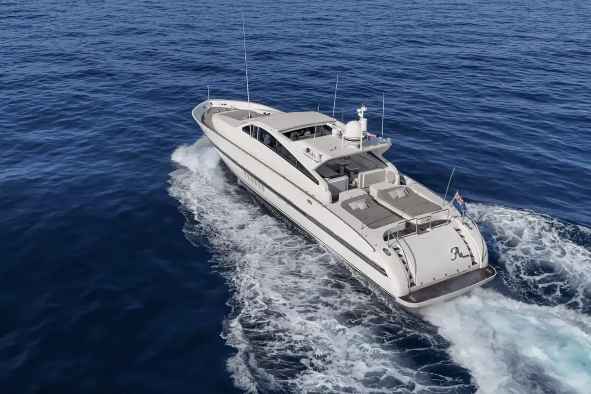 A4 White, a Arno Leopard 27 motor yacht at Grimaud, France