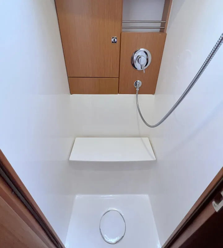 Head on Galaxy, a Bavaria Cruiser 46 sailboat at Flensburg, Germany