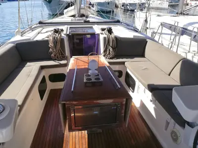 WARRIORS TALE, a Dufour 520 Grand Large sailboat at Kalkara, Malta