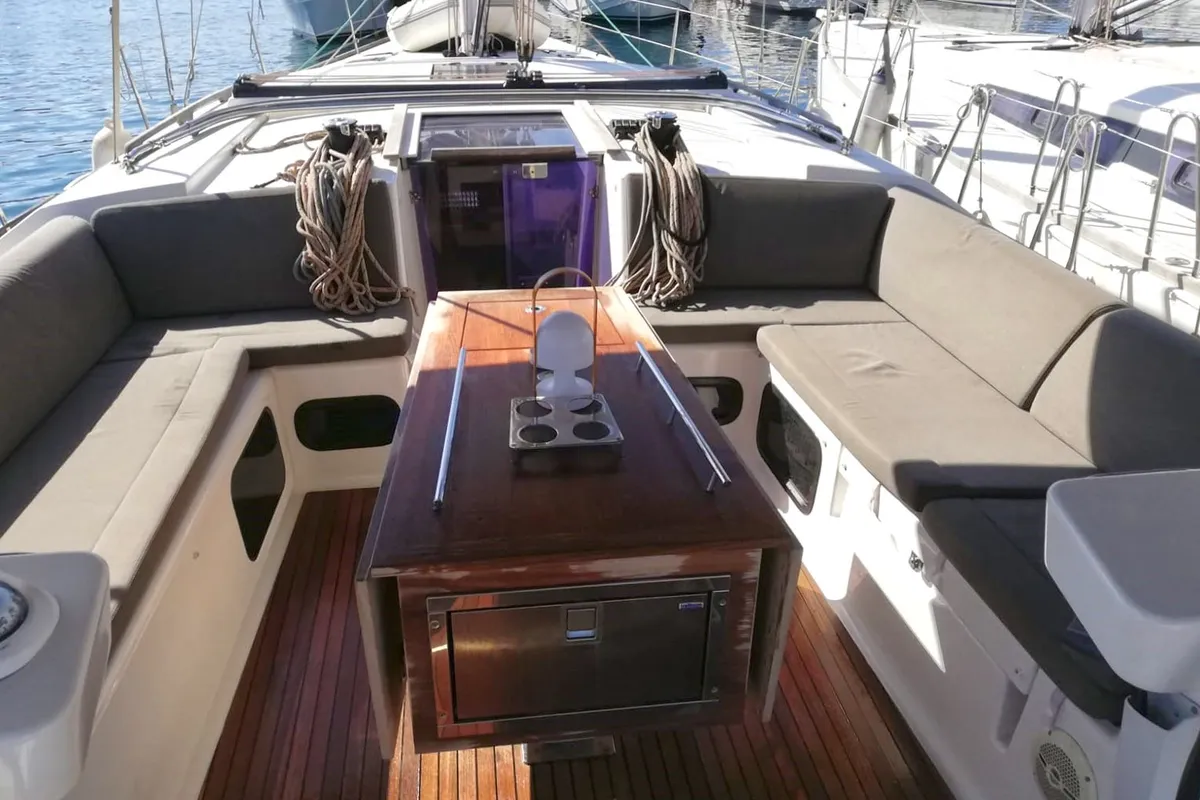WARRIORS TALE, a Dufour 520 Grand Large sailboat at Kalkara, Malta