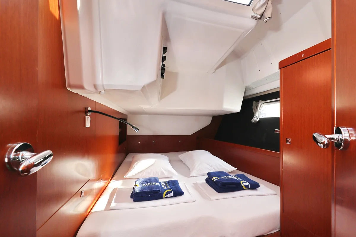 Cabin on Barbarella II, a Beneteau Oceanis 45 sailboat at Grad Trogir, Croatia