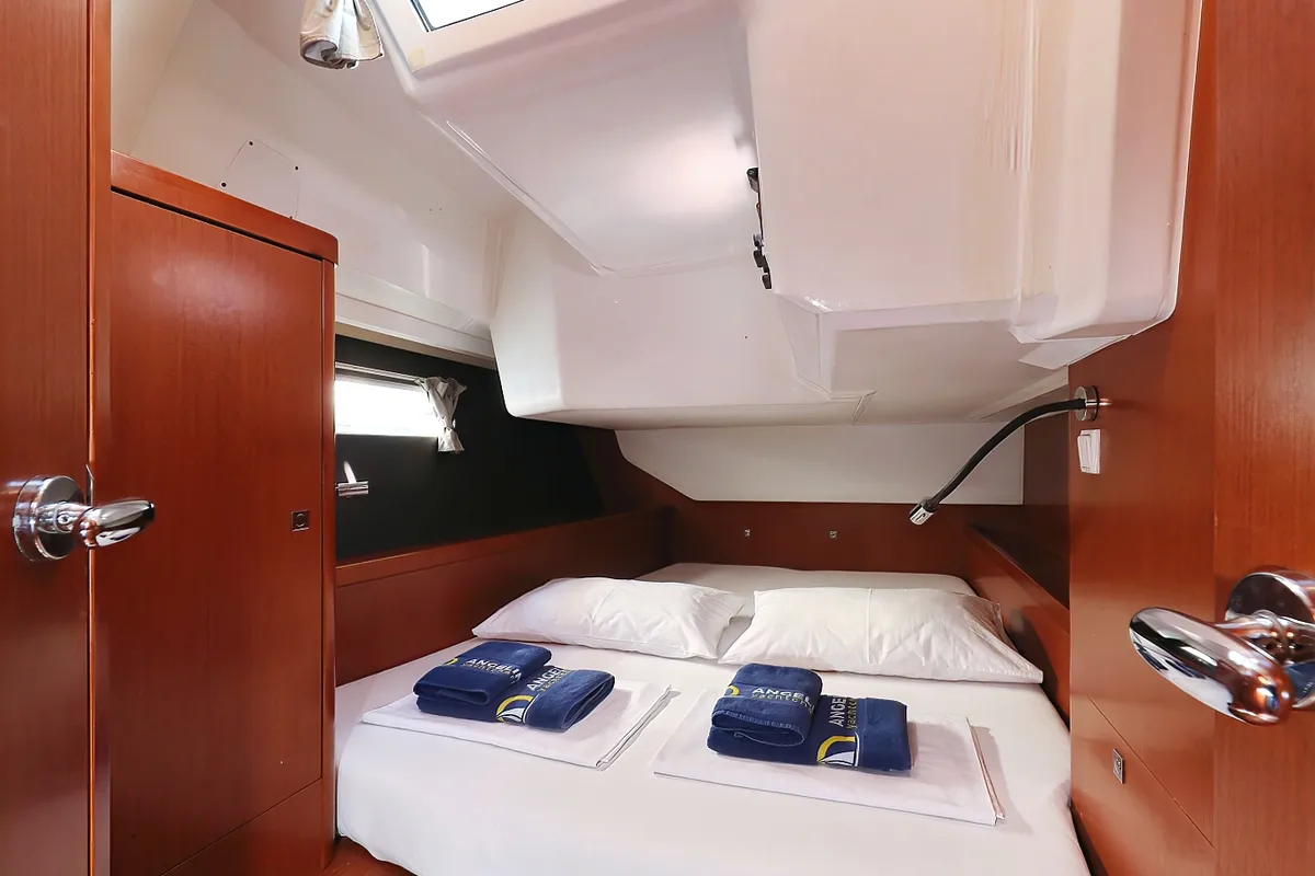 Cabin on Barbarella II, a Beneteau Oceanis 45 sailboat at Grad Trogir, Croatia