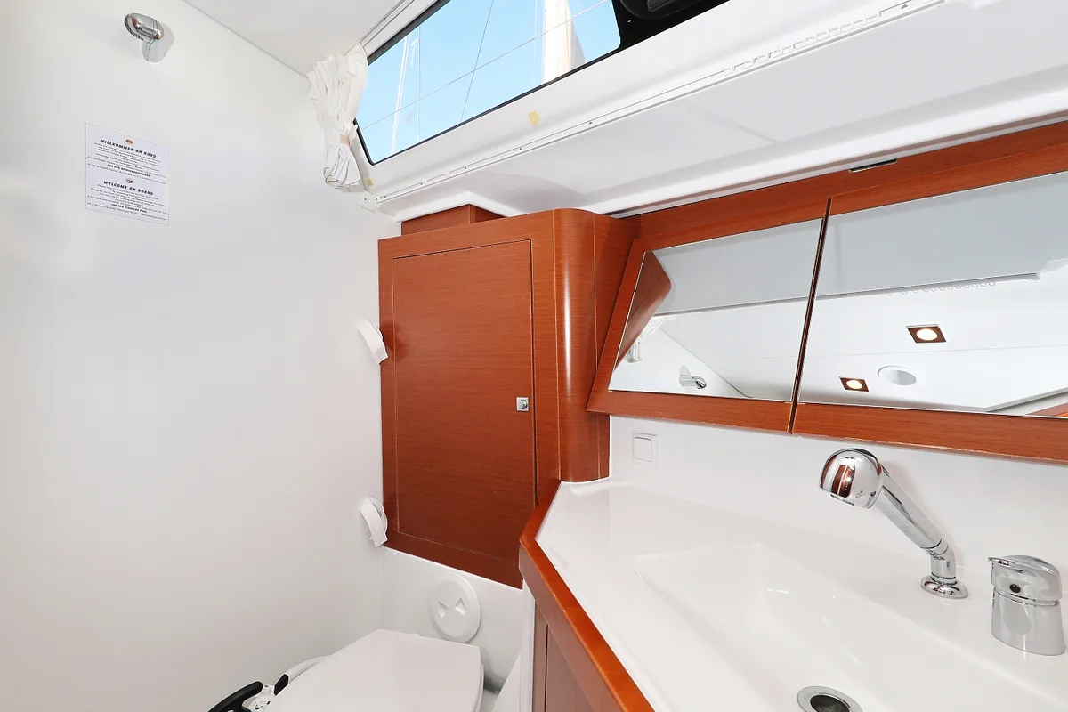 Head on Barbarella II, a Beneteau Oceanis 45 sailboat at Grad Trogir, Croatia