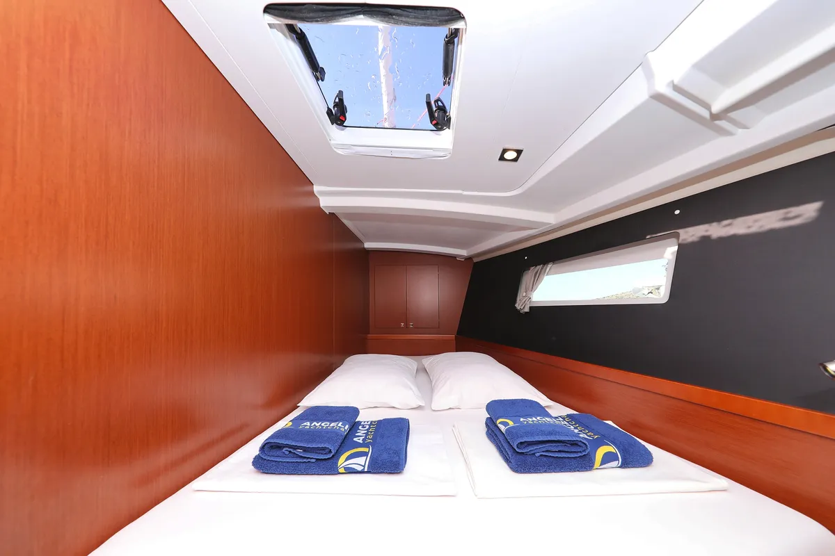 Cabin on Barbarella II, a Beneteau Oceanis 45 sailboat at Grad Trogir, Croatia
