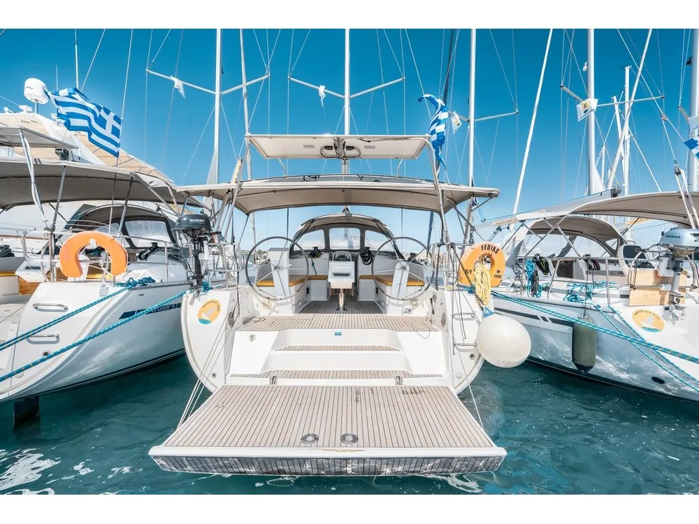 Fedias, a Bavaria Cruiser 46 sailboat at Rhodes, Greece