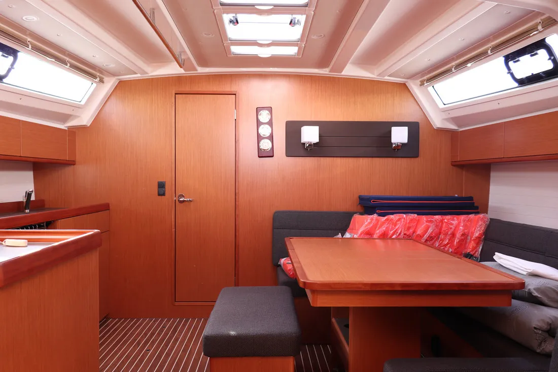 Salon of Anett, a Bavaria Cruiser 46 sailboat at Biograd na Moru, Croatia
