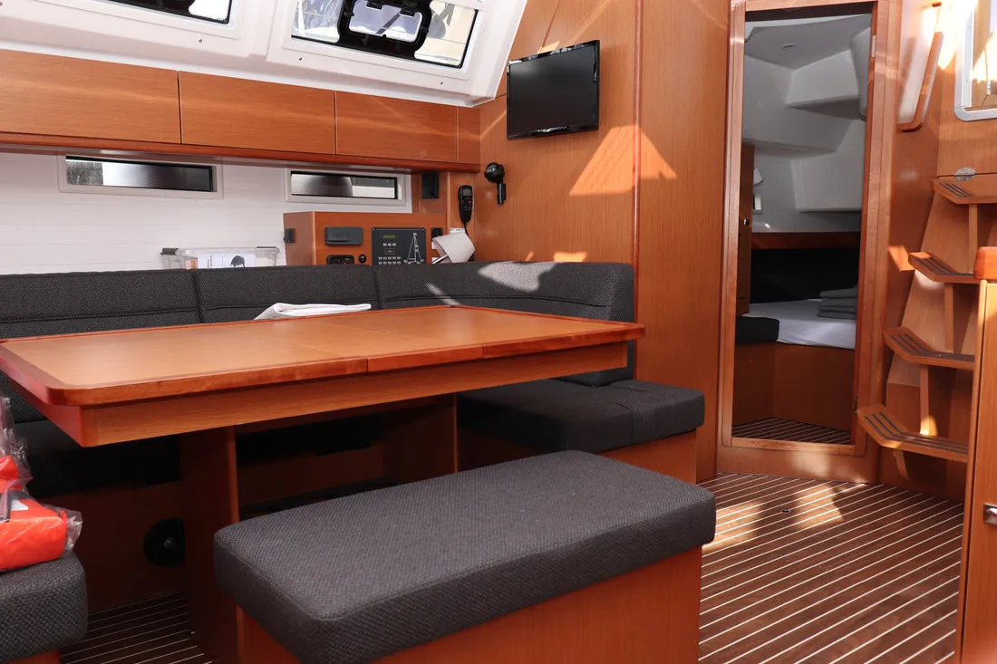 Salon of Anett, a Bavaria Cruiser 46 sailboat at Biograd na Moru, Croatia