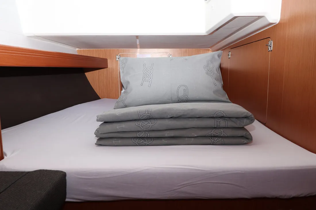 Cabin on Anett, a Bavaria Cruiser 46 sailboat at Biograd na Moru, Croatia
