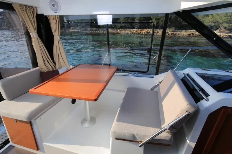 Salon of MF 895, a Jeanneau Merry Fisher 895 motorboat at Punat, Croatia