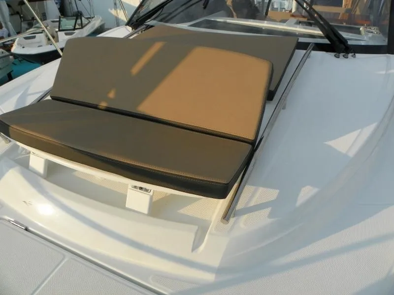 Deck of MF 895, a Jeanneau Merry Fisher 895 motorboat at Punat, Croatia