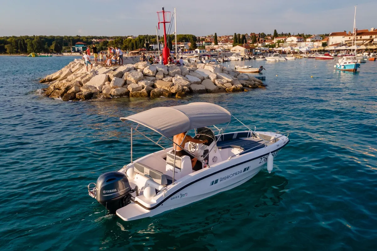 Exterior view of Andromeda, a Gulet Orizzonti Andromeda motorboat at Valbandon, Croatia