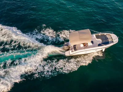 Exterior view of Andromeda, a Gulet Orizzonti Andromeda motorboat at Valbandon, Croatia