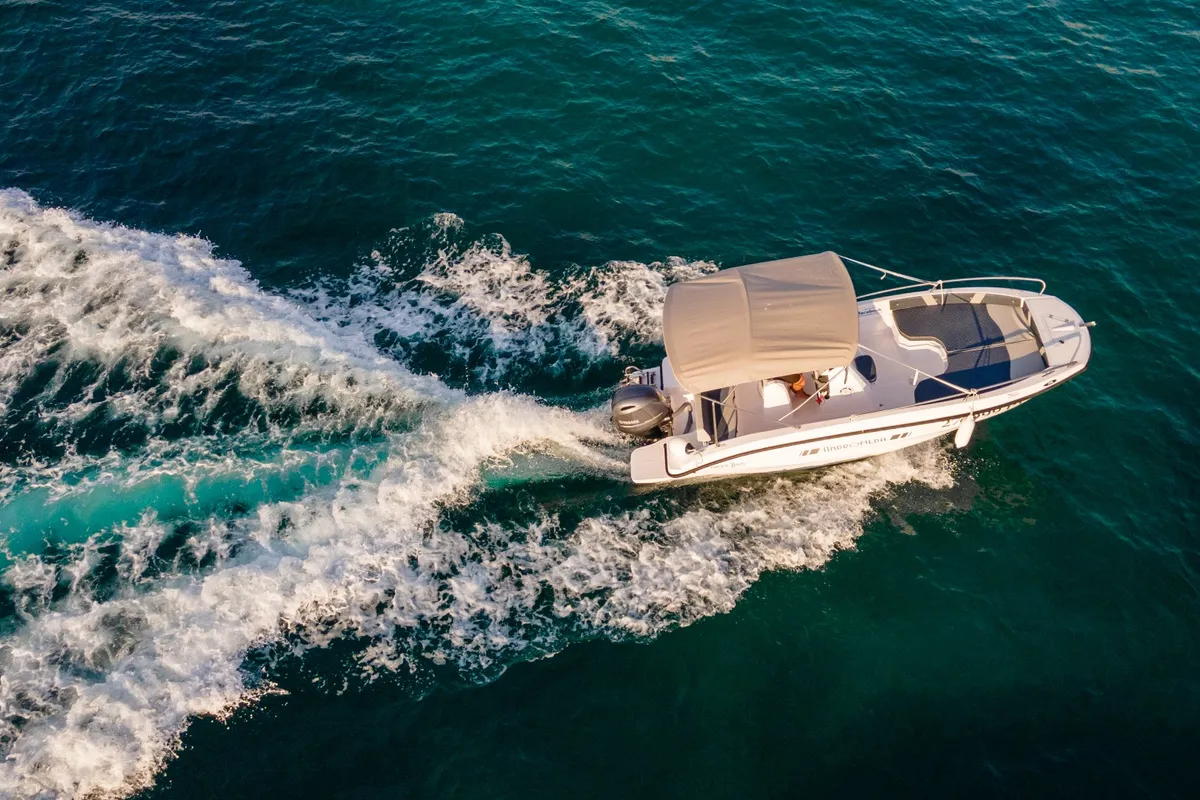 Exterior view of Andromeda, a Gulet Orizzonti Andromeda motorboat at Valbandon, Croatia