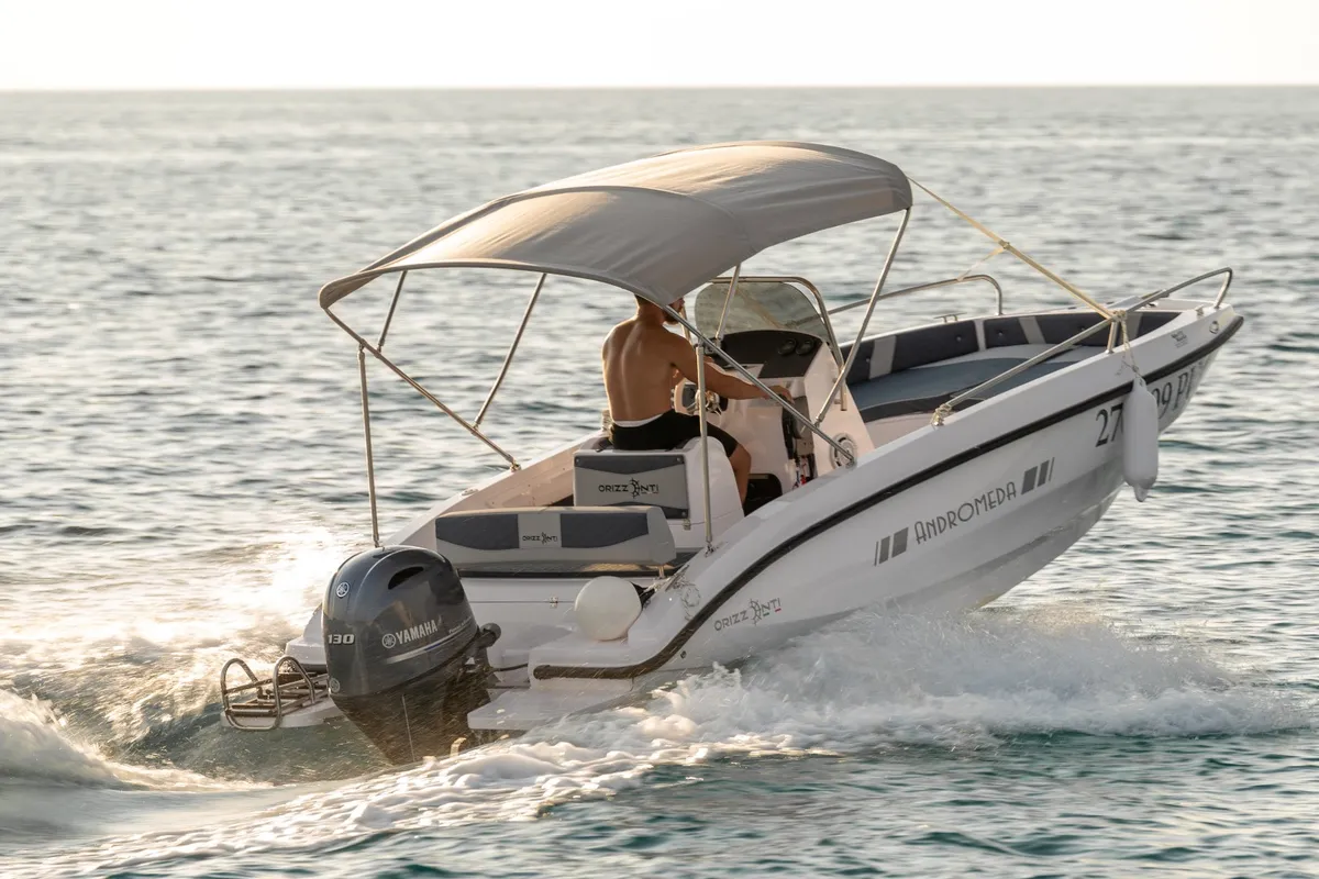 Exterior view of Andromeda, a Gulet Orizzonti Andromeda motorboat at Valbandon, Croatia