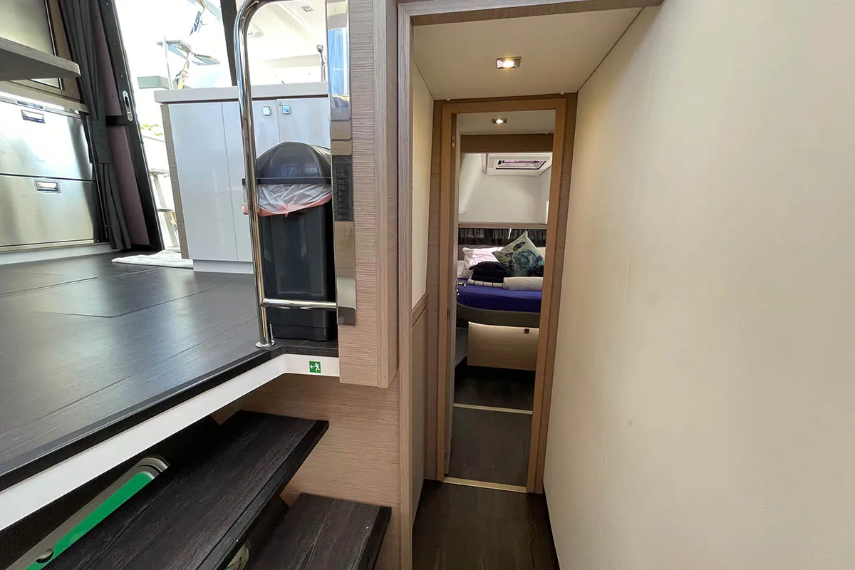 Cabin on Jaxnjoe com, a Fountaine Pajot Lucia 40 catamaran at Road Town, British Virgin Islands