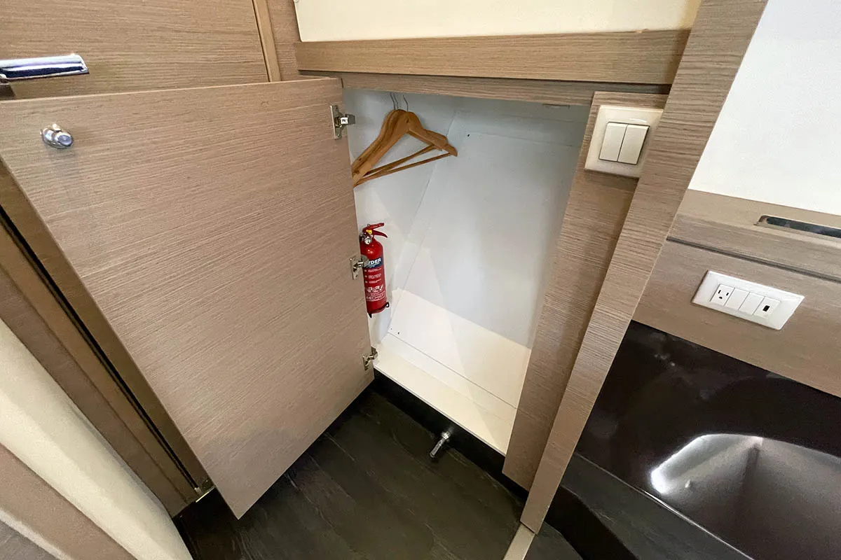 Cabin on Jaxnjoe com, a Fountaine Pajot Lucia 40 catamaran at Road Town, British Virgin Islands