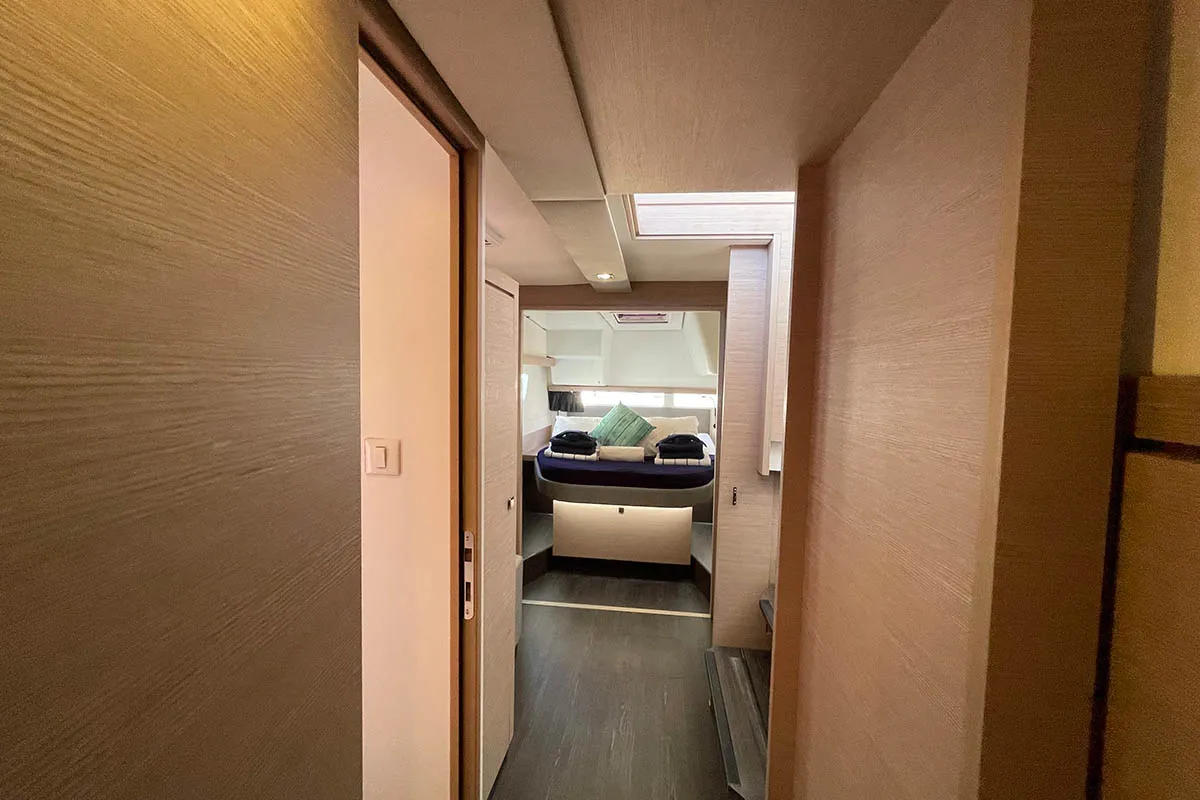 Cabin on Jaxnjoe com, a Fountaine Pajot Lucia 40 catamaran at Road Town, British Virgin Islands