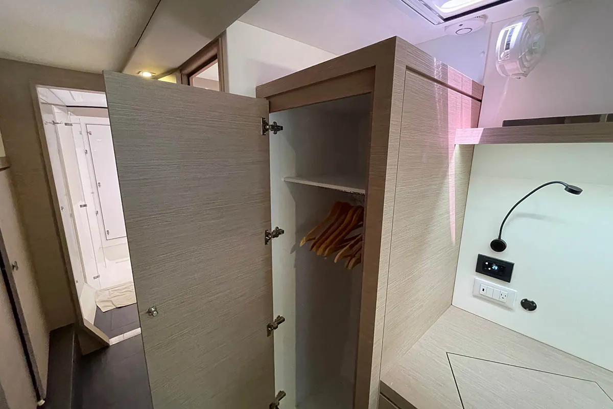 Cabin on Jaxnjoe com, a Fountaine Pajot Lucia 40 catamaran at Road Town, British Virgin Islands