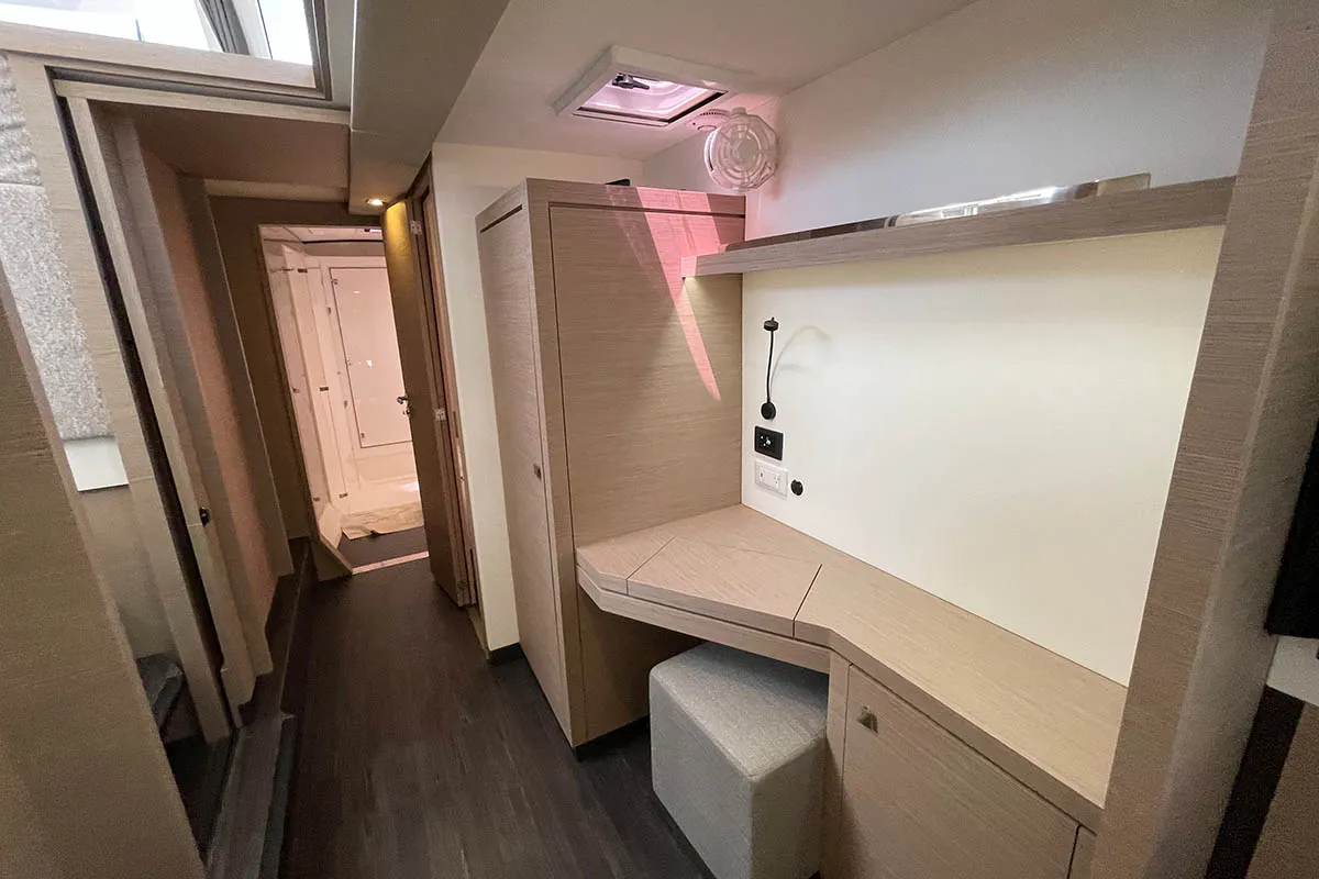 Cabin on Jaxnjoe com, a Fountaine Pajot Lucia 40 catamaran at Road Town, British Virgin Islands