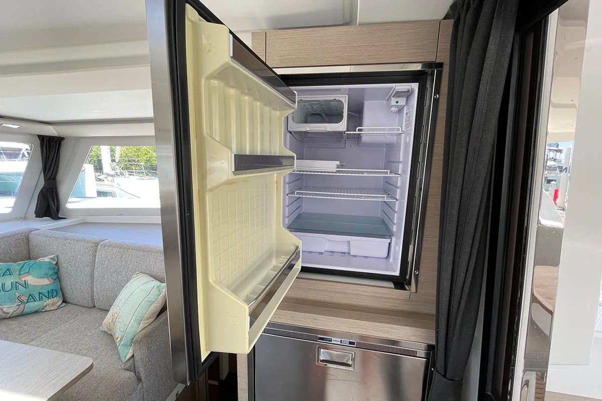Galley of Jaxnjoe com, a Fountaine Pajot Lucia 40 catamaran at Road Town, British Virgin Islands