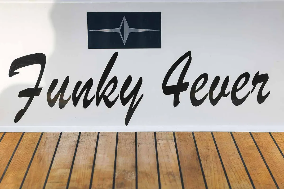 Funky 4ever, a Bavaria Cruiser 34 sailboat at Grad Biograd na Moru, Croatia
