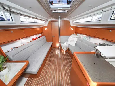 Salon of Funky 4ever, a Bavaria Cruiser 34 sailboat at Grad Biograd na Moru, Croatia