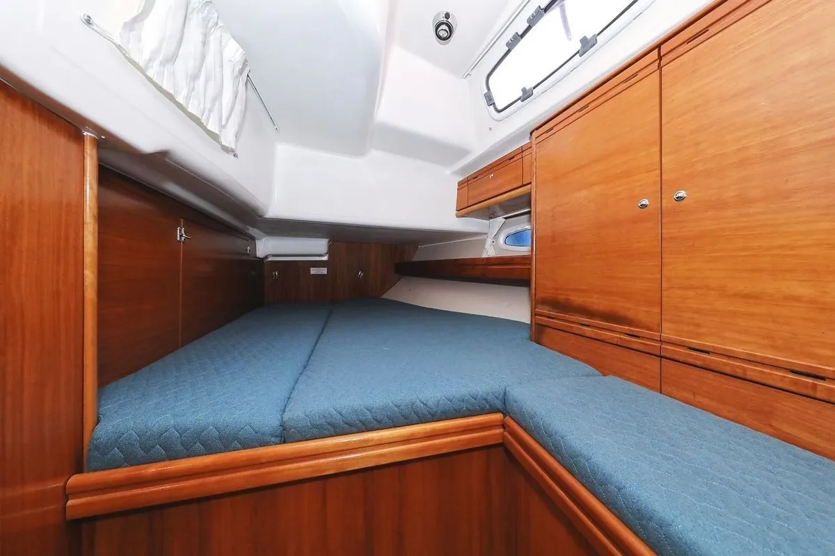 Cabin on SHH-BAV50, a Bavaria Cruiser 50 sailboat at Volos, Greece