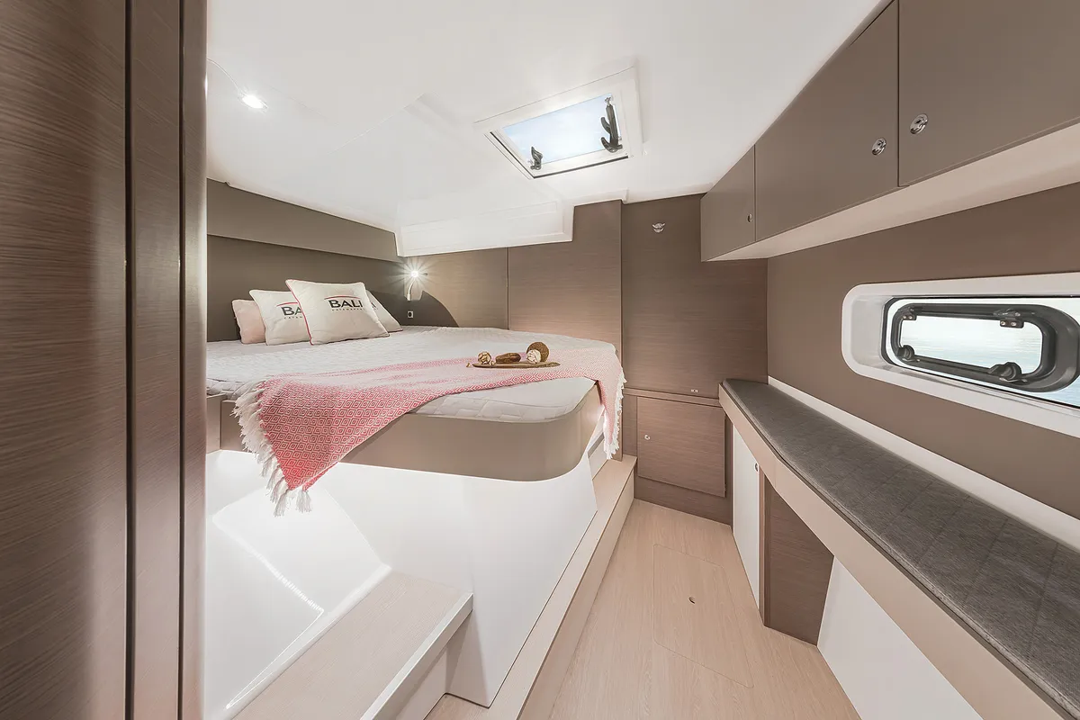 Cabin on Kvinton, a Bali Catspace catamaran at Grad Biograd na Moru, Croatia
