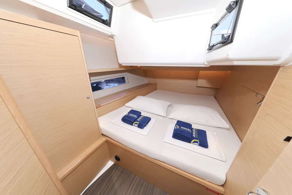 Salon of Shooting Star, a Dufour 470 sailboat at Grad Vodice, Croatia