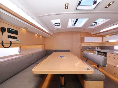 Salon of Shooting Star, a Dufour 470 sailboat at Grad Vodice, Croatia