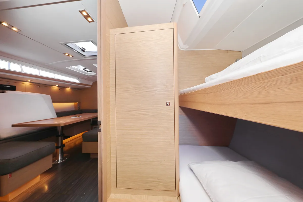Cabin on Shooting Star, a Dufour 470 sailboat at Grad Vodice, Croatia