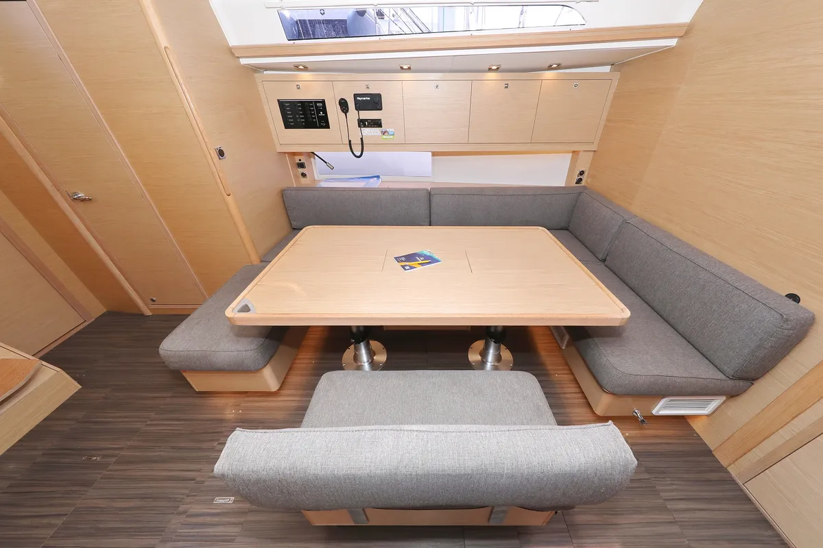 Salon of Shooting Star, a Dufour 470 sailboat at Grad Vodice, Croatia