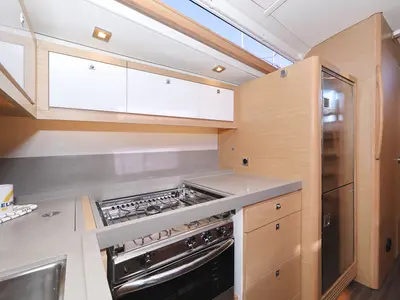 Galley of Shooting Star, a Dufour 470 sailboat at Grad Vodice, Croatia