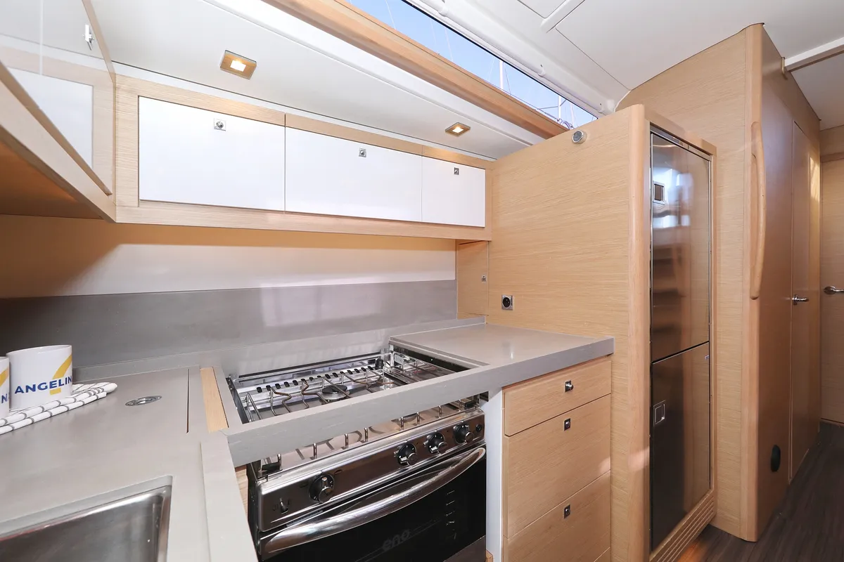 Galley of Shooting Star, a Dufour 470 sailboat at Grad Vodice, Croatia
