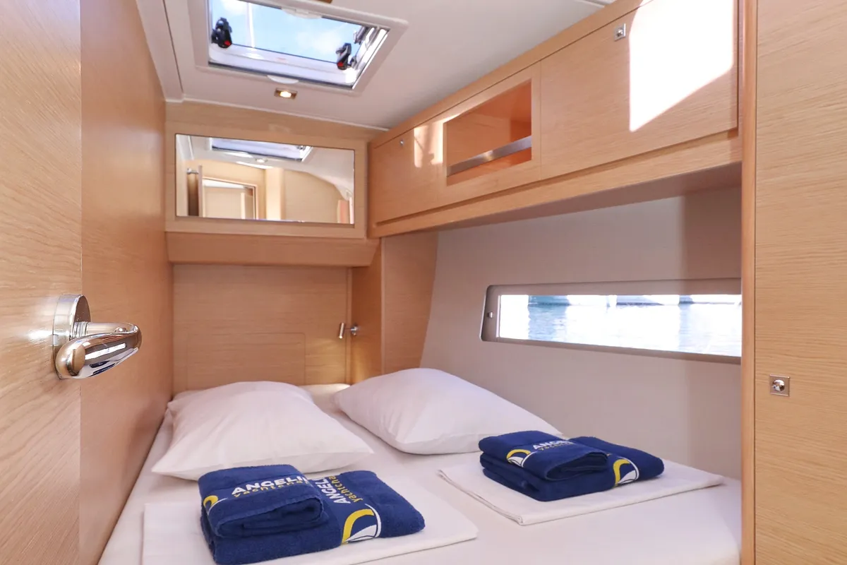Cabin on Shooting Star, a Dufour 470 sailboat at Grad Vodice, Croatia