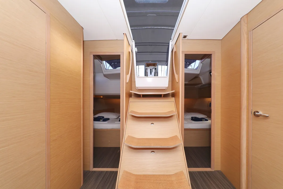 Galley of Shooting Star, a Dufour 470 sailboat at Grad Vodice, Croatia