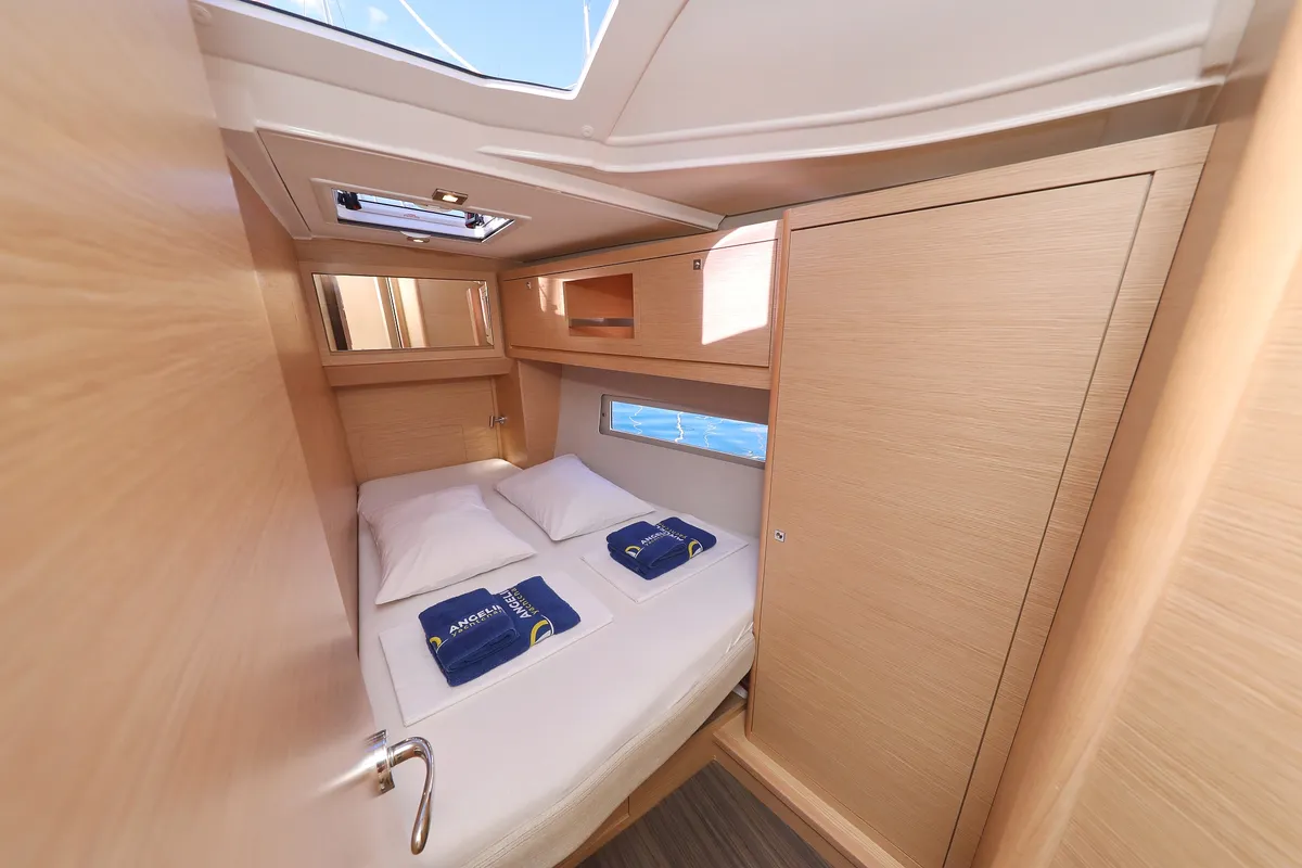 Cabin on Shooting Star, a Dufour 470 sailboat at Grad Vodice, Croatia