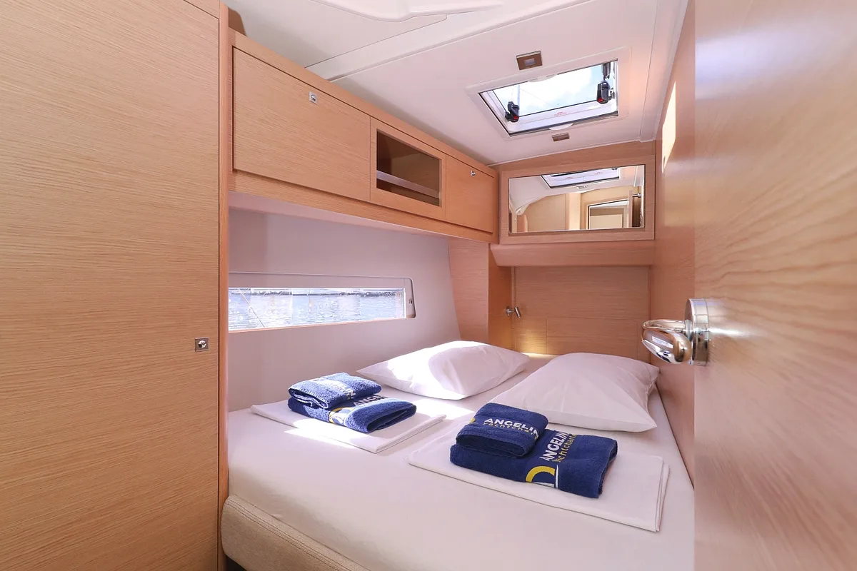 Cabin on Shooting Star, a Dufour 470 sailboat at Grad Vodice, Croatia
